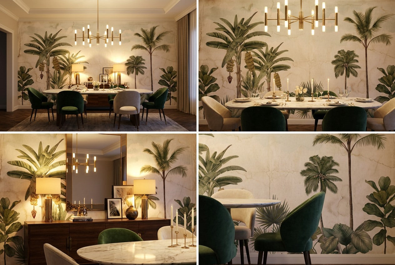Sage Palm Antique Jungle Wallpaper Mural