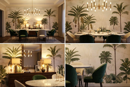 Sage Palm Antique Jungle Wallpaper Mural