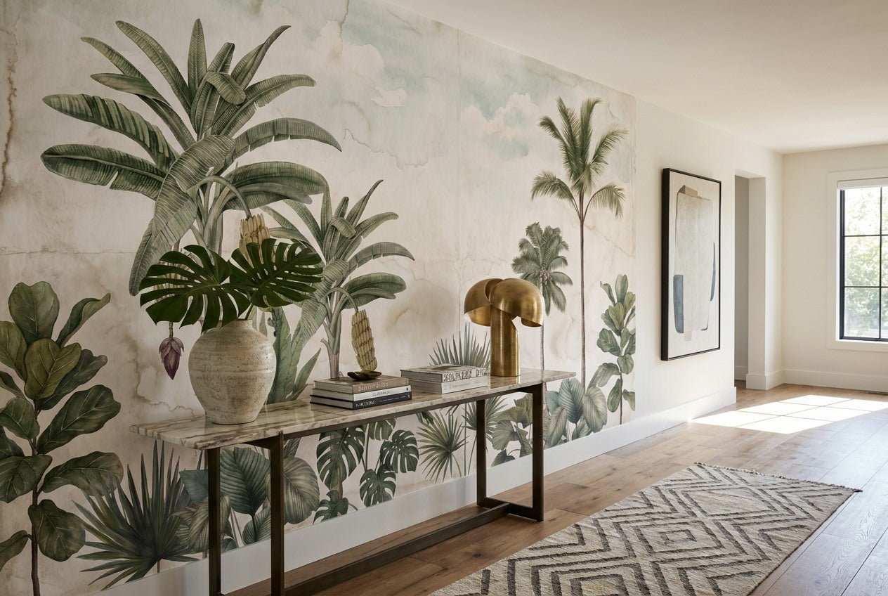 Sage Palm Antique Jungle Wallpaper Mural