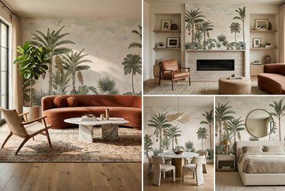 Sage Palm Antique Jungle Wallpaper Mural