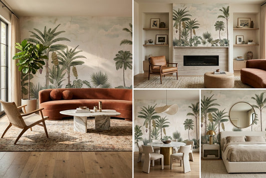 Sage Palm Antique Jungle Wallpaper Mural