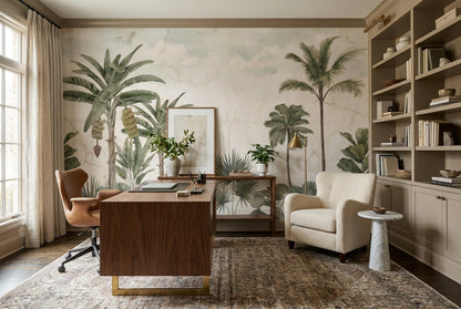 Sage Palm Antique Jungle Wallpaper Mural