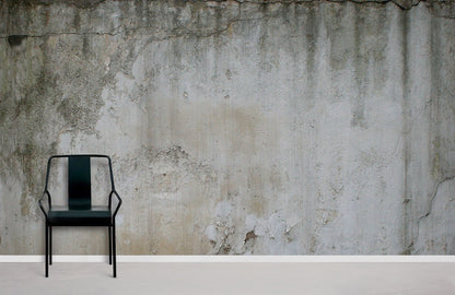 Wall painting with a vintage concrete look for the living room