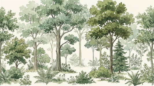 Olive Forest Green Wallpaper Mural pattern