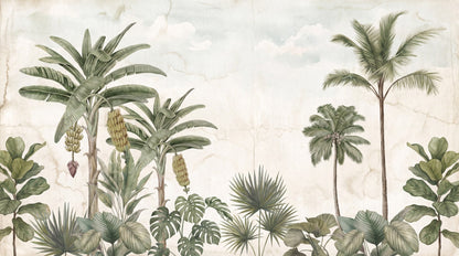 Sage Palm Antique Jungle Wallpaper Mural