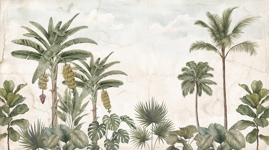 Sage Palm Antique Jungle Wallpaper Mural