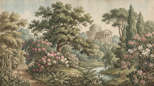 Sage Painterly Flora Jungle Wallpaper Mural