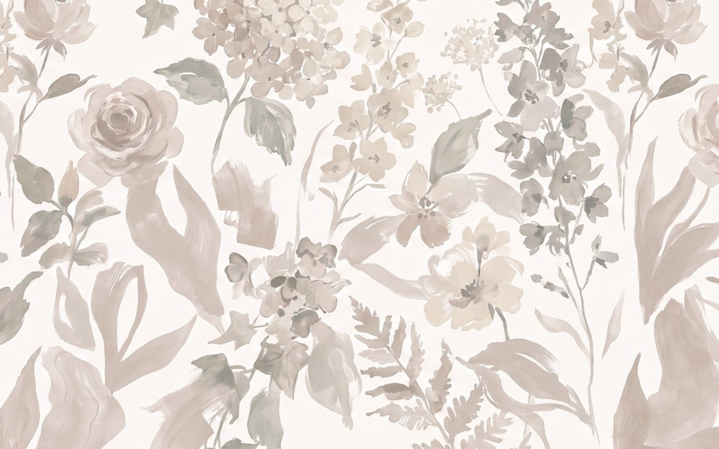 Ochre Botanical Silhouette Wallpaper Mural - 2