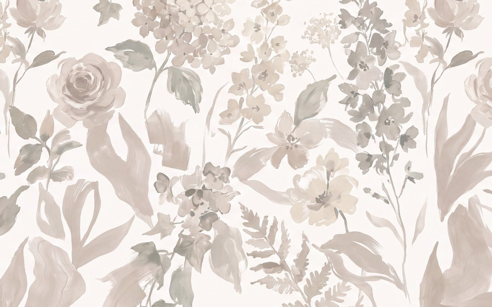 Ochre Botanical Silhouette Wallpaper Mural - 2