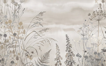 Green Mist Meadow Wallpaper Mural - 2