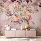 watercolor flowers living room interior decor design
