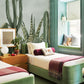 Soothing Green Cactus Botanical Mural Wallpaper