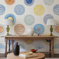 painted Circles watercolor Wallpaper Mural for living Room decor