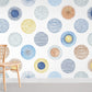 painted Circles watercolor Wallpaper Mural for Room decor