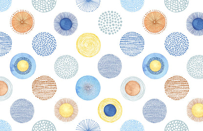Geometric Circular Abstract Mural Wallpaper