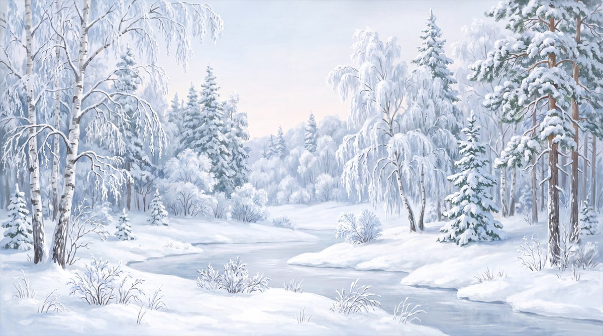 Frost Ice Winter Forest Wallpaper Mural