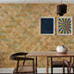 Warm Toned Herringbone Wood Mural Wallpaper