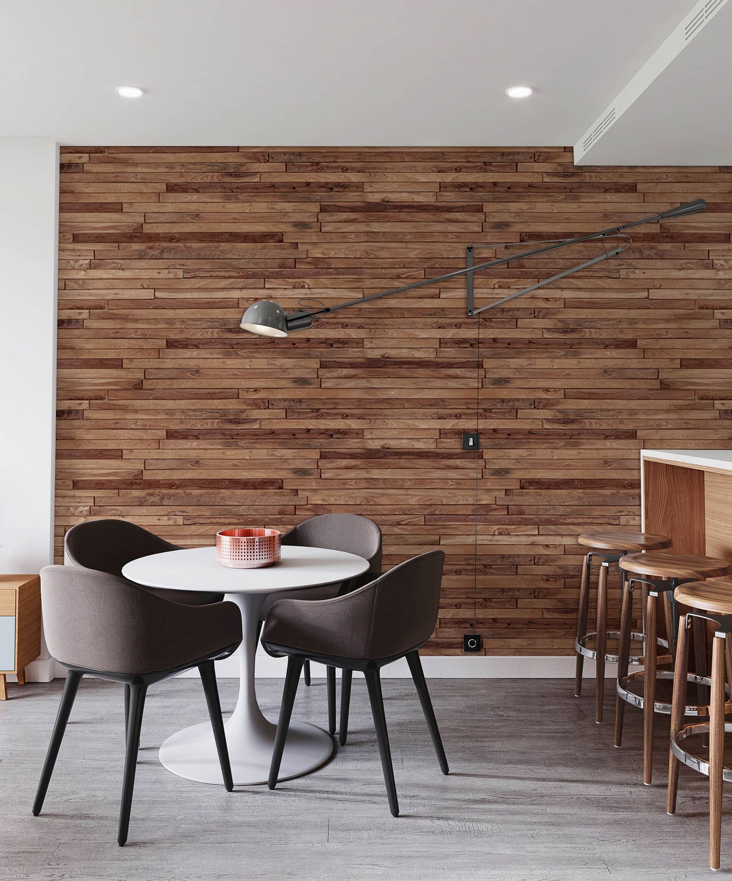 Rustic Wood Plank Feature Mural Wallpaper