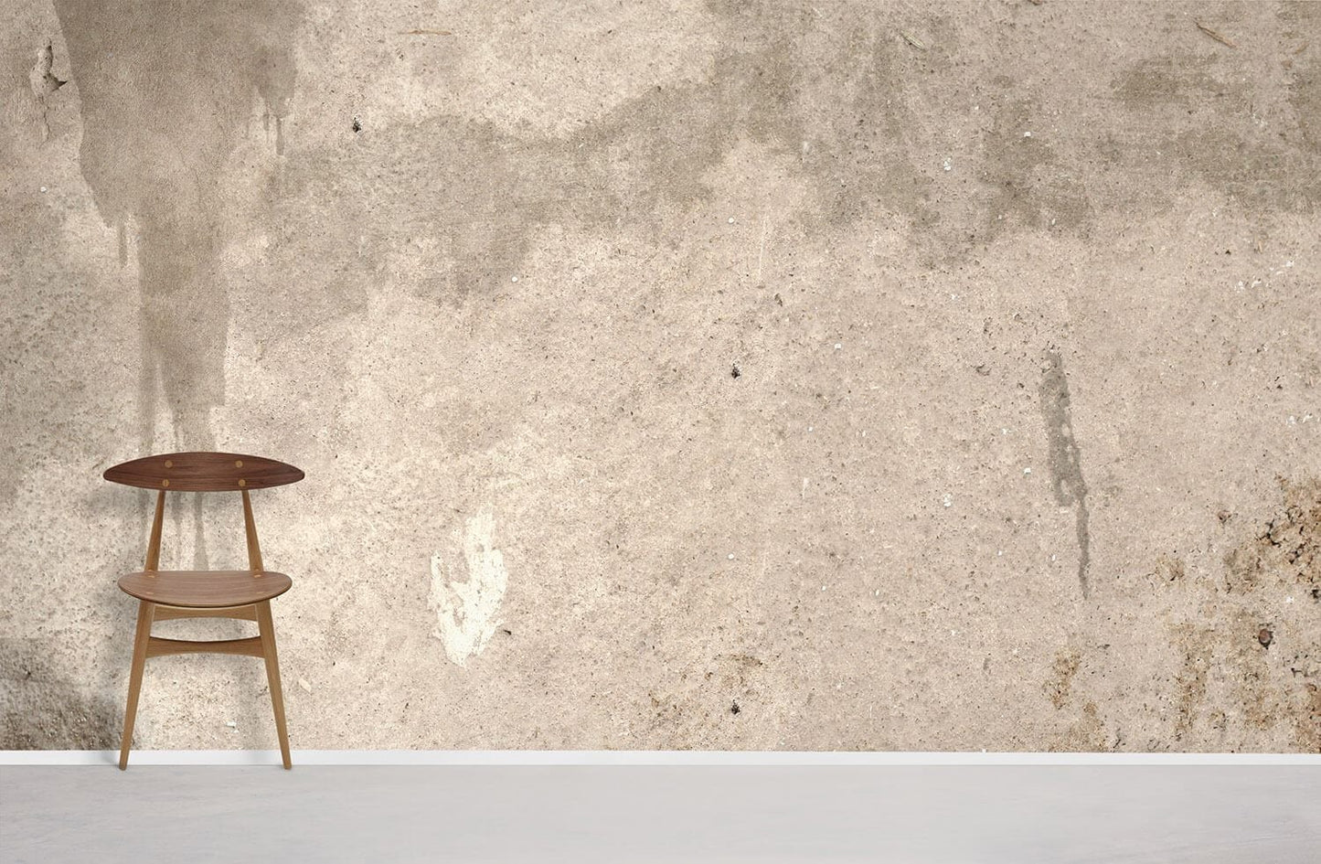 Modern Neutral Textured Concrete Mural Wallpaper