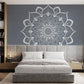 wall murals for bedrooms with pattern wallpaper and a gray background