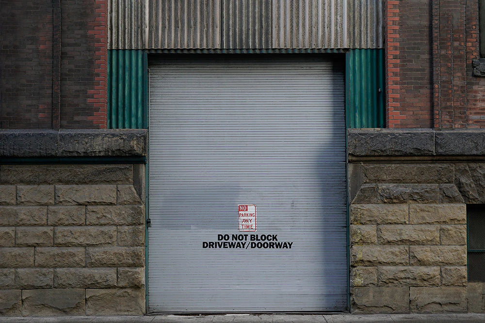 Industrial Grey Metal Shutter Mural Wallpaper