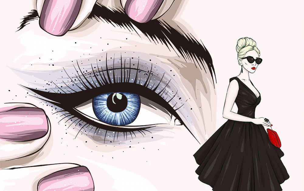 Modern Fashion Illustration Art Mural Wallpaper