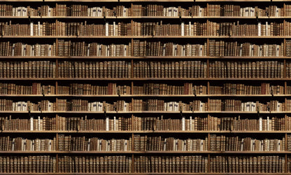 Vintage Library Bookshelf Wallpaper Mural in study room