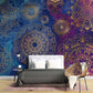 geometric pattern wall murals for the bedroom in nebulous color