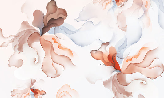 Abstract Watercolor Floral Wallpaper Mural