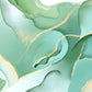 Abstract Emerald Green Gold Mural Wallpaper