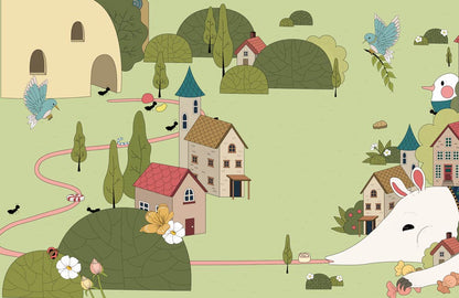 Animal Homes is a wallpaper mural available for use in home design.