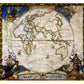 Vintage Nautical World Map Mural for Wall