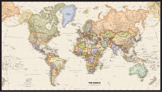 Vintage World Map Wall Mural Wallpaper Mural