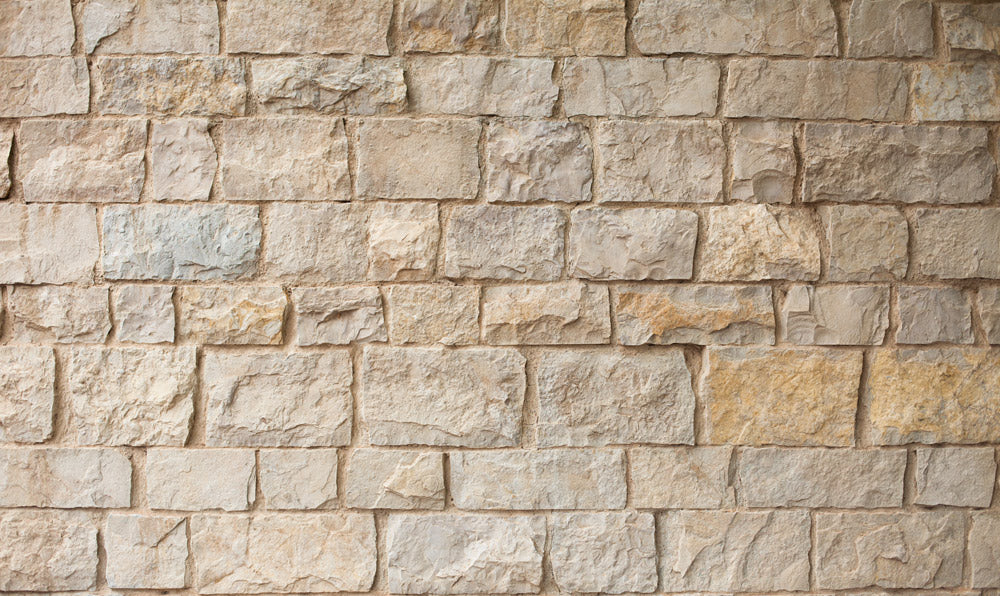 Rustic Beige Stone Mural Wallpaper