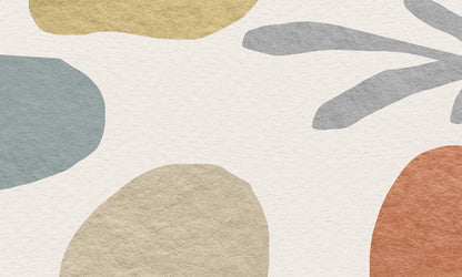 Wallpaper Mural with Color Blocks in Textured Patterns for the Home