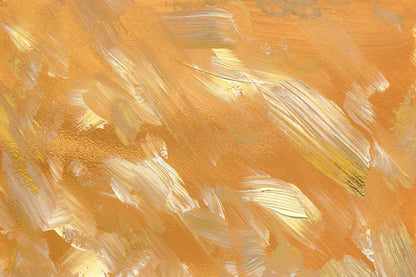 Abstract Gold Brush Strokes Mural Wallpaper