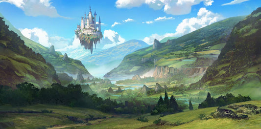 Enchanted Fantasy Castle Landscape Mural Wallpaper