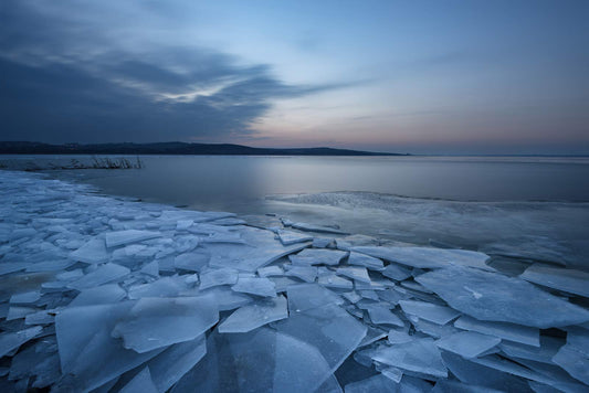 Serene Blue Ice Landscape Mural Wallpaper