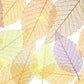 Mural wallpaper in the room including colourful and see-through leaves