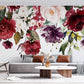 Flower bushes in vibrant colours wallpaper mural for home décor