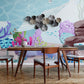 Wallpaper Mural of Seabed Animals for Use in Decorating a Nursery