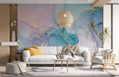 trendy Pink Swirl wallpaper for use in interior design.