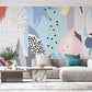 mural designs in an abstract style for the walls children's room