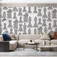 Ivory Tower Pattern Wallpaper Mural for Use as a Decorating Accent in Your Home