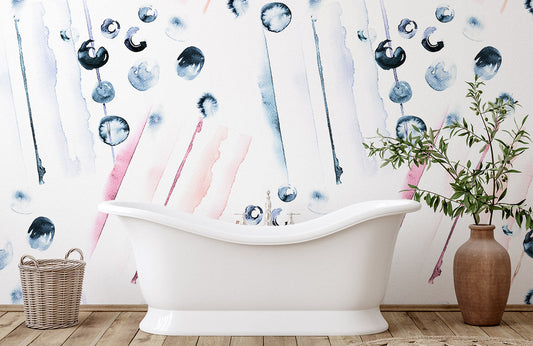 Dense Raindrop Home Decor Watercolor Wallpaper Mural for Your Walls