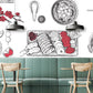 Dishes Wallpaper Mural
