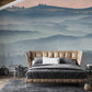 Wallpaper with a mountain scene in the background for your living room or bedroom