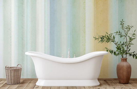 Wallpaper mural with colour and texture stripes, suitable for use in decorating the home