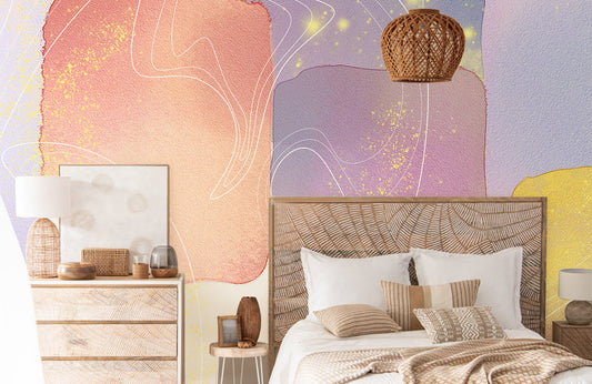 Pastel Watercolor Abstract Wall Mural