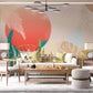 Home Decoration Wallpaper Mural Featuring a Vibrant Plant Scene